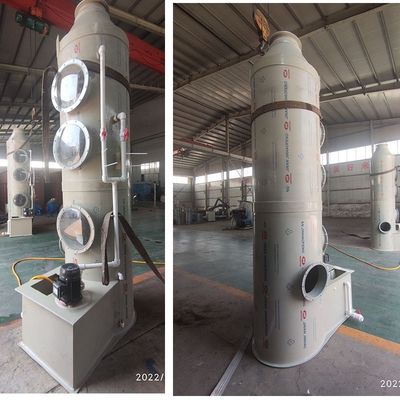 7.5 KW ventilatorvermogen FRP groene absorptietoren voor chemisch afvalgaszuiveringsmateriaal
