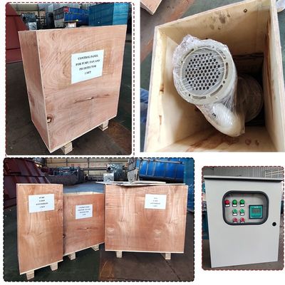 7.5 KW ventilatorvermogen FRP groene absorptietoren voor chemisch afvalgaszuiveringsmateriaal